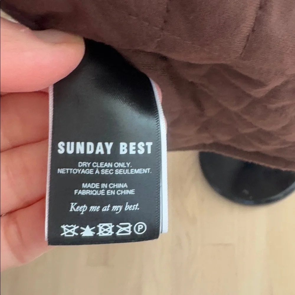 ARITZIA Sunday Best Sky Wool Terracotta Utility Shirt Jacket M - Picture 6 of 8